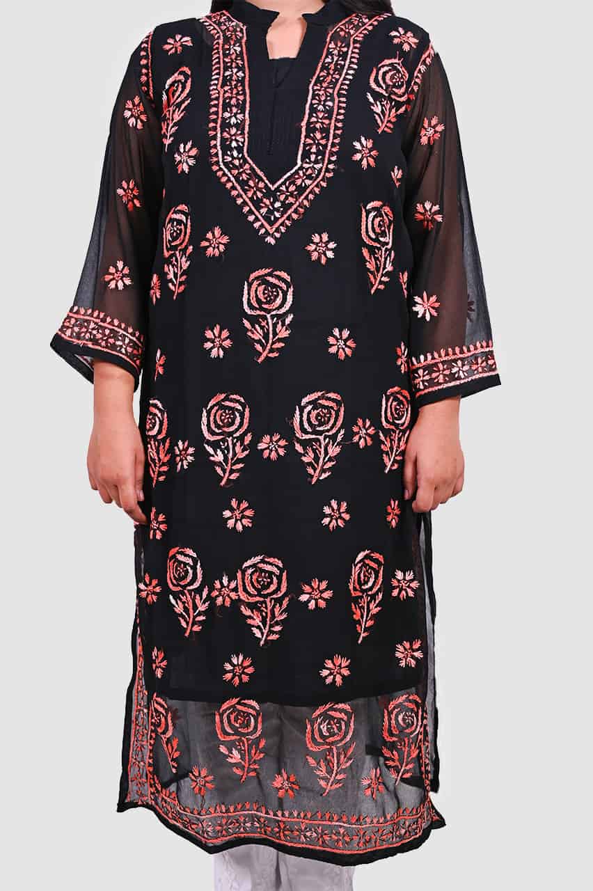 Nishwa black Georgette kurti